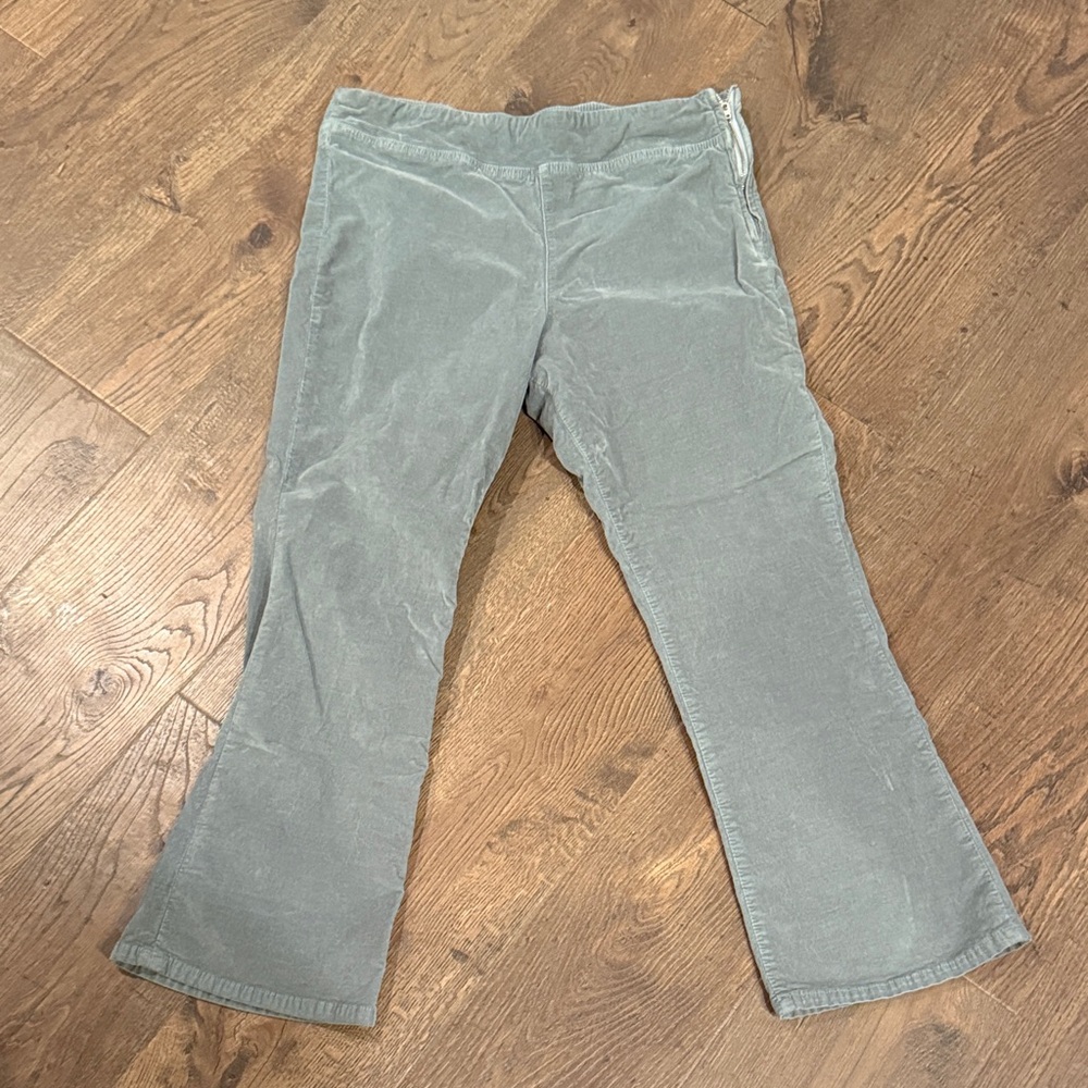 Free People high times velvety pants in light green
